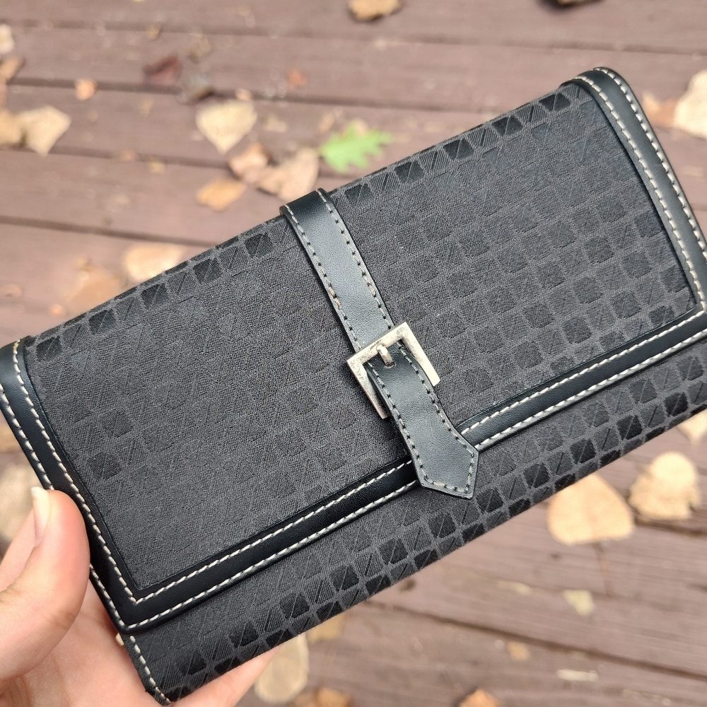 Nine & Co. Black Wallet with Silver Buckle